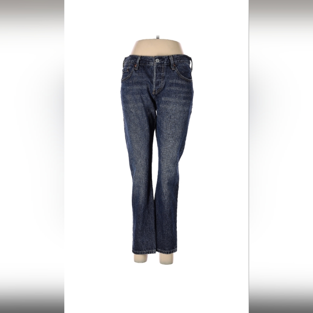 Levi's 501 Women's 27x32 button fly med dark wash 100 cotton